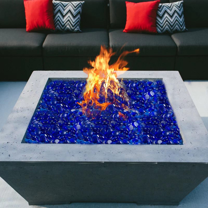 HappyFiller 5 LB Dark Blue Glass Gems Flat Glass Marbles Gemstones for Vase Fillers,Floral Aquarium Pebbles Rocks,Garden,Mosaics Crafts,Fire Drop Beads Firepit Fireplace - Image 3